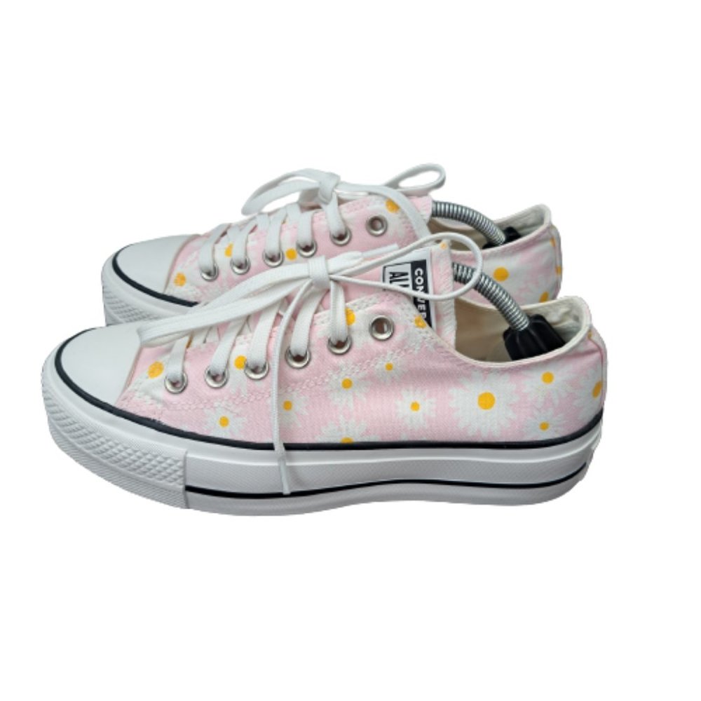 Converse All Star Womens Size 7 Platform Sneakers Pink Daisy Floral Print Casual